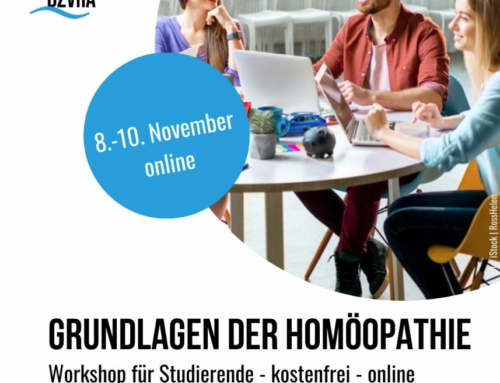 29. Oktober 2024 – Wie funktioniert Homöopathie? Kostenloser Online-Workshop für Studierende: 8. – 10. November